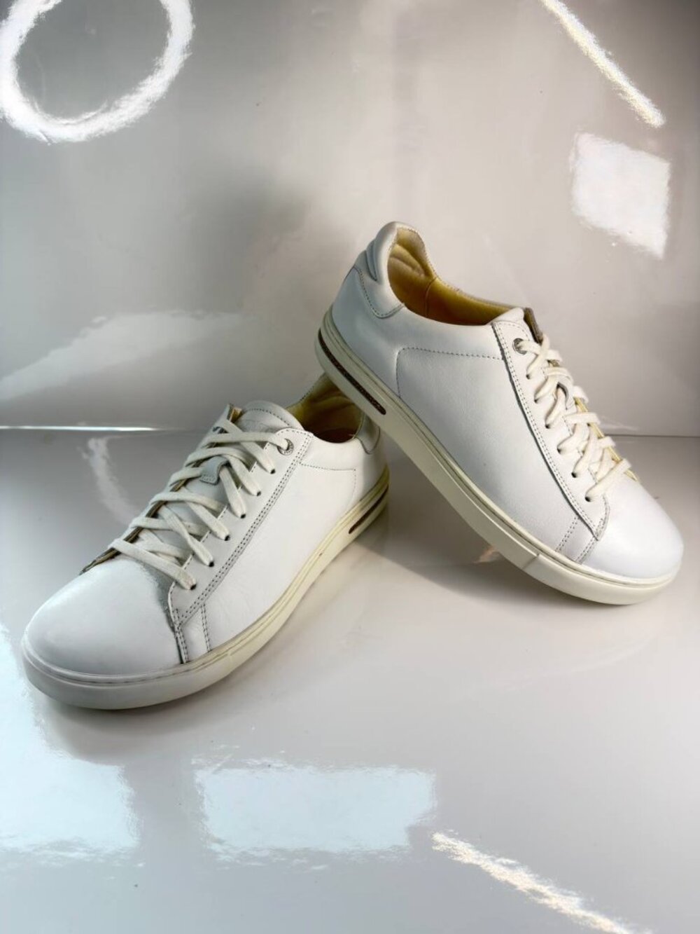 Birkenstock Bend Low White Leather Sneakers - EU 41 / US 8.5